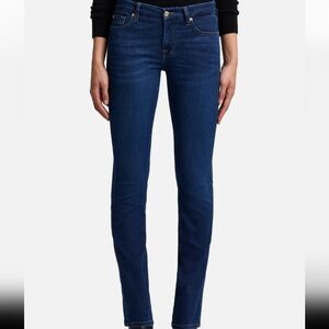 7 For All Mankind Men's Dark Blue Slim Straight Jeans